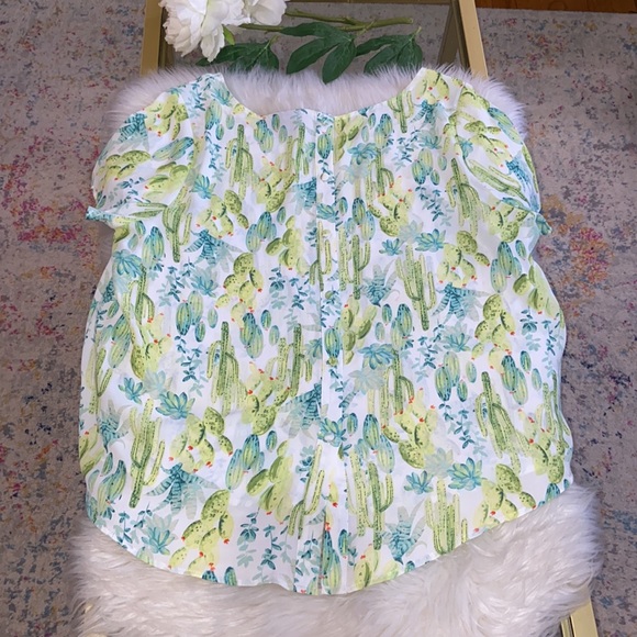 Torrid Cactus Blouse Size 00 - Picture 3 of 16